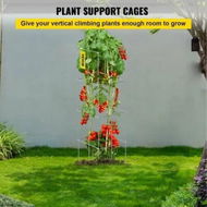 Detailed information about the product Tomato Cages, 30 x 30 x 117 cm, 5 Packs Square Plant Support Cages, Silver PVC-Coated Steel Tomato Towers for Climbing Vegetables, Plants, Flowers, Fruits