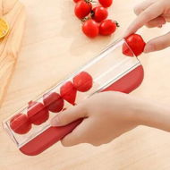Detailed information about the product Tomato Slicer Multi-Function Grape Cutter Small Fruit Cutter Grape Kitchen Accessories Cake Decoration Tool(Red)