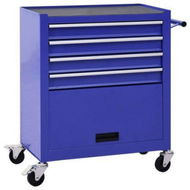 Detailed information about the product Tool Trolley With 4 Drawers Steel Blue