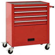 Detailed information about the product Tool Trolley With 4 Drawers Steel Red