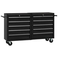 Detailed information about the product Tool Trolley with 5 Drawers Black 69x33x77 cm Steel