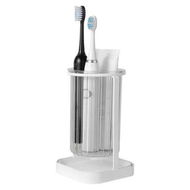 Detailed information about the product Toothbrush Holders with Drain Tray, Hanging Toothbrush and Toothpaste Holder for Toothpaste, Razors, Electric Toothbrush, Clear