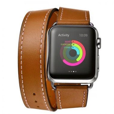 Top Grade Thick Genuine Leather Apple Watch IWatch Band 38mm 40mm 42mm 44mm Compatible