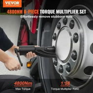 Detailed information about the product Torque Multiplier Heavy Duty Torque Multiplier Wrench Set 1 Inch Drive Lug Nut Wrench Torque Multiplier 1:58 4800N.m Lug Nut Remover