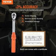 Detailed information about the product Torque Wrench Adjustable Torque Wrench 1/4' Drive 20-200in.lb/2.3-23Nm