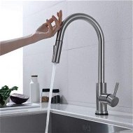 Detailed information about the product Touch On Kitchen Faucet With Pull Down Sprayer SUS304 Stainless Steel Smart Kitchen Sink Faucets With Deck Plate Brushed Nickel