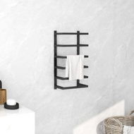 Detailed information about the product Towel Rack Black 24x12x48 Cm Steel