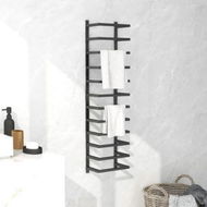 Detailed information about the product Towel Rack Black 24x12x96 Cm Steel