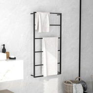 Detailed information about the product Towel Rack Black 60x10x116 Cm Steel