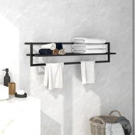 Detailed information about the product Towel Rack Black 95x25x22 Cm Iron