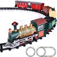 Detailed information about the product TOYS Train Set Classic Electric Train Toy Included 6 Cars And 11 Tracks With Lights And Sounds