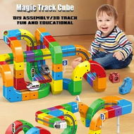 Detailed information about the product Track Fusion Train Set, 121Pcs Magic Rail Cube Electric Trackfusion Train Set, 3D Infinity Magnetic Monorail Race Track Fusion Toy for Kids