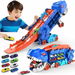 Transport Truck Race Track City Hauler for Toddlers 3+ Years Transformable Toys 8 Die-Cast Cars Unique Gifts. Available at Crazy Sales for $29.99