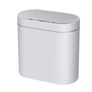 Trash Can Bathroom Motion Sensor Waterproof Automatic Rubbish Dustbin Garbage Bin Slim 9L Touchless White 2.5Gallon