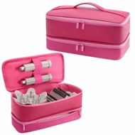 Detailed information about the product Travel Carrying Case for Hair Dryer Bag Double-Layer Beauty Styler Organizer Hair Tool Storage Bag Hairdryer Accessories-Pink