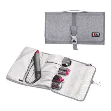 Travel Case For Dyson Airwrap Portable Hanging Curling Iron Travel Bag (gray)