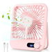 Travel Fan for Sleeping, 6.8 inch Small Portable Fan Rechargeable Battery Powered, 100 Speeds Personal Mini Desk Fan for Office Bedroom, Pink. Available at Crazy Sales for $19.95