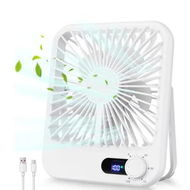 Detailed information about the product Travel Fan for Sleeping, 6.8 inch Small Portable Fan Rechargeable Battery Powered, 100 Speeds Personal Mini Desk Fan for Office Bedroom, White