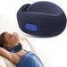 Travel Pillow with Heat, Vibration Massage, Portable Rechargeable Adjustable Airplane Neck Pillow, with Headrest Support for Head, Neck, and Chin, Blue. Available at Crazy Sales for $24.95
