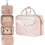 Detailed information about the product Travel Toiletry Bag For Women Portable Hanging Organizer For Full-Sized Shampoo Conditioner Brushes Set Travel Accessories-Pink