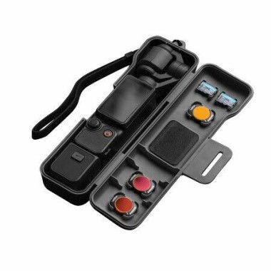 Travel Waterproof Case for Dji Osmo Pocket 3 Creator Combo Accessories,with 3 Magnetic Cpl/Nd Filter Storage Slots and 2 Storage Card Slots (Black)