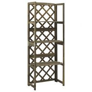 Detailed information about the product Trellis With Shelves Grey 55x30x140 Cm Solid Fir Wood