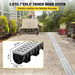 Trench Drain System Channel Drain with Metal Grate 150x130 mm HDPE Drainage Trench Black Plastic Garage Floor Drain 3x39 Trench Drain Grate with 3 End Caps. Available at Crazy Sales for $209.97