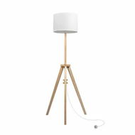 Detailed information about the product Tripod Floor Lamp Wooden Modern Natural