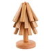 Trivets for Hot Dishes, Tree Washer Set, Wooden Pinwheel Coaster Set with Stand for Easy Storage for Fondue pots, Pans, Bowls, teapots, Wooden. Available at Crazy Sales for $24.95