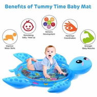 Detailed information about the product Tummy Time Water Mat Inflatable Baby Water Mat Newborn Infant Toys Gifts For Baby Boy Girl (Sea Turtle Shape)