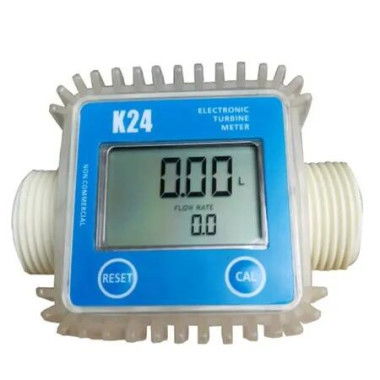 Turbine Flow Pump Meter Digital K24 Oil Diesel Fuel LCD Chemicals Water Sea Liquid Measuring Tool Flowmeters Equipment
