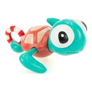 Turtle with Swim Ring, Pull String Swimming Sea Friends Bath Toy for Kids for Age 3+