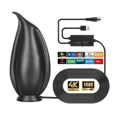 TV Antenna Amplified Long Range Digital Indoor Supports 4K HD for All TV Models