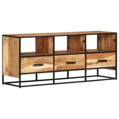 TV Cabinet 110x30x45 cm Solid Acacia Wood