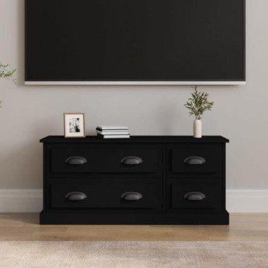 TV Cabinet Black 100x35.5x45 Cm Engineered Wood.