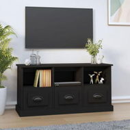 Detailed information about the product TV Cabinet Black 100x35x50 Cm Engineered Wood