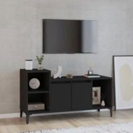 Detailed information about the product TV Cabinet Black 100x35x55 Cm Engineered Wood