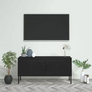 Detailed information about the product TV Cabinet Black 105x35x50 Cm Steel