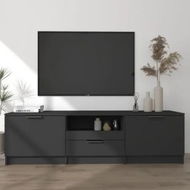 Detailed information about the product TV Cabinet Black 140x35x40 cm Engineered Wood