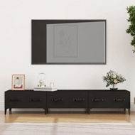 Detailed information about the product TV Cabinet Black 150x34.5x30 Cm Engineered Wood.