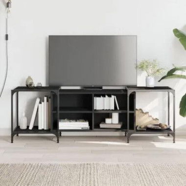 TV Cabinet Black 153x37x50 cm Engineered Wood