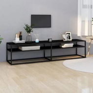 Detailed information about the product TV Cabinet Black 180x40x40.5 cm Tempered Glass