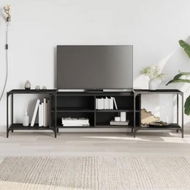 Detailed information about the product TV Cabinet Black 203x37x50 cm Engineered Wood