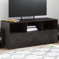 Detailed information about the product TV Cabinet Black 99x39x44 cm Steel