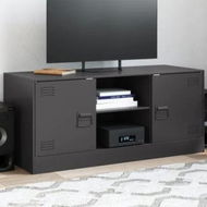 Detailed information about the product TV Cabinet Black 99x39x44 cm Steel