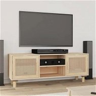 Detailed information about the product TV Cabinet Brown 105x30x40 cm Solid Wood Pine&Natural Rattan
