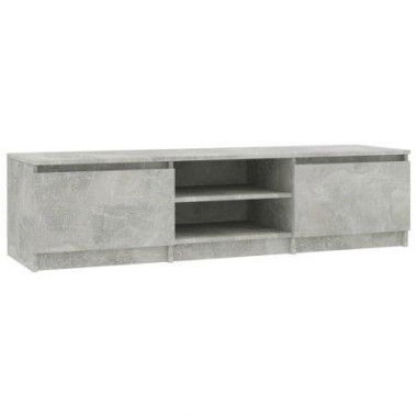 TV Cabinet Concrete Grey 140x40x35.5 Cm Chipboard.