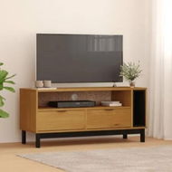 Detailed information about the product TV Cabinet FLAM 110x40x50 cm Solid Wood Pine