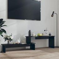 Detailed information about the product TV Cabinet High Gloss Black 180x30x43 Cm Engineered Wood