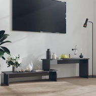 Detailed information about the product TV Cabinet High Gloss Grey 180x30x43 Cm Engineered Wood